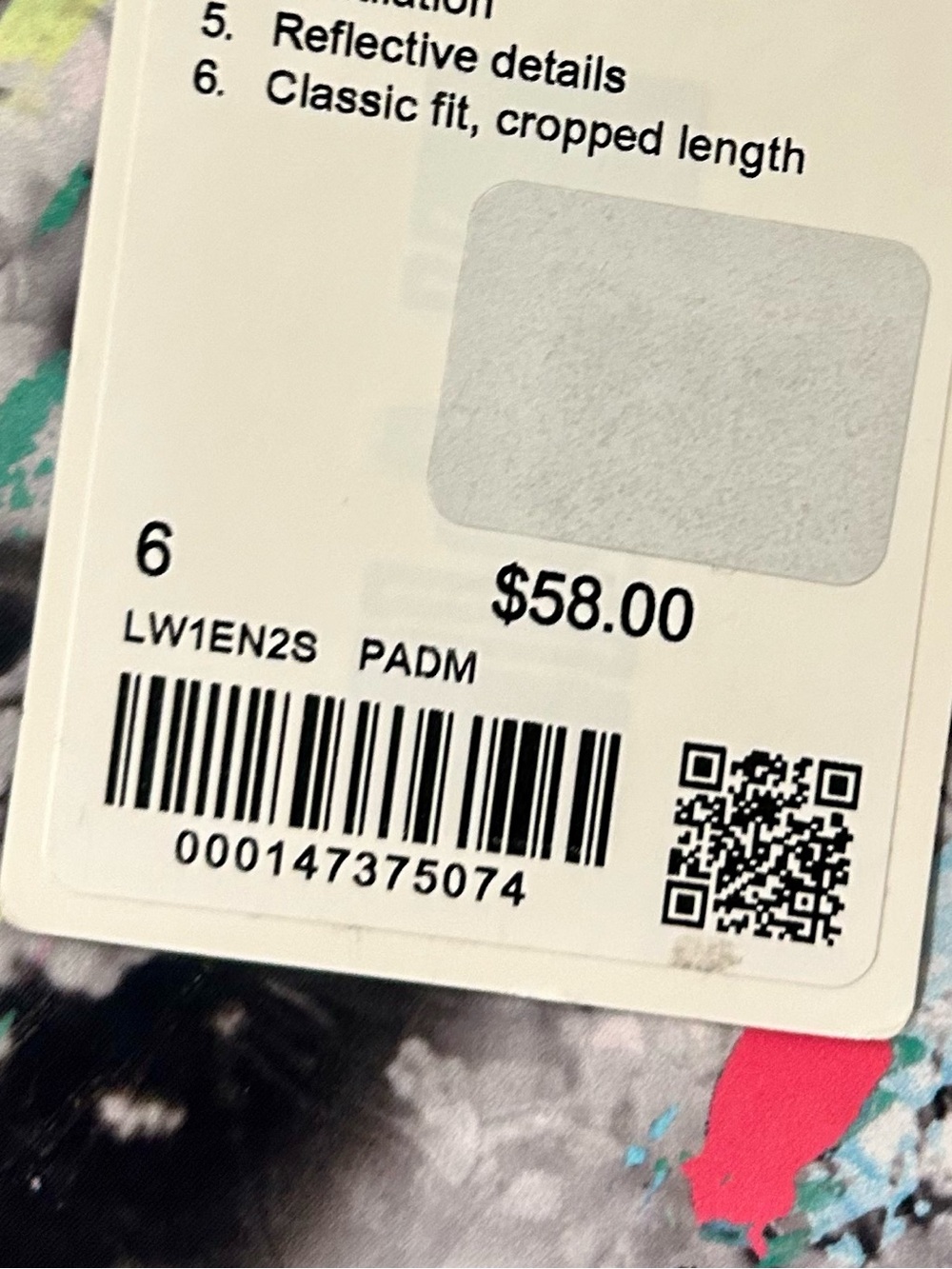 NWT Lululemon Sculpt Cropped Tank Size 6 | Paint Drift Multi Print - Picture 9 of 9